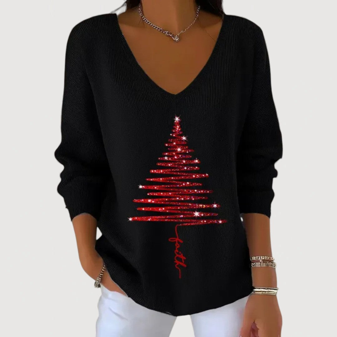 Marta™ | Haut de Noël avec Détails Festifs