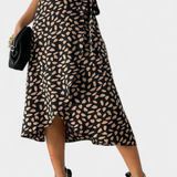 Jupe portefeuille boho Camila avec imprimé asymétrique