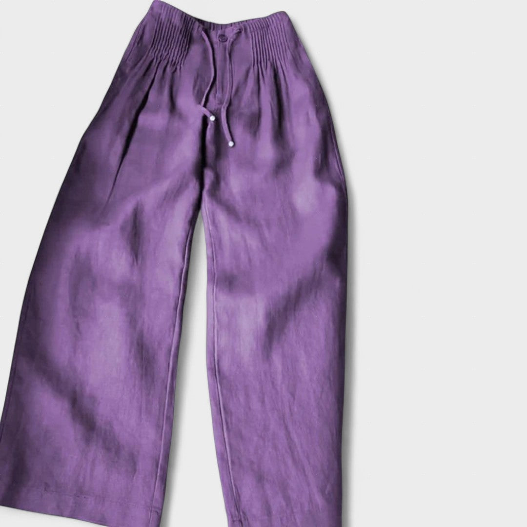 Ángeles™ | Pantalons larges en coton et lin
