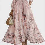 Ariadna™ | Robe Plissée Florale Élégante