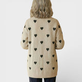 Nina™ | Cardigan Tricoté avec Cœurs