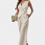 Ensemble Gilet Sans Manches et Pantalon Large Heskia