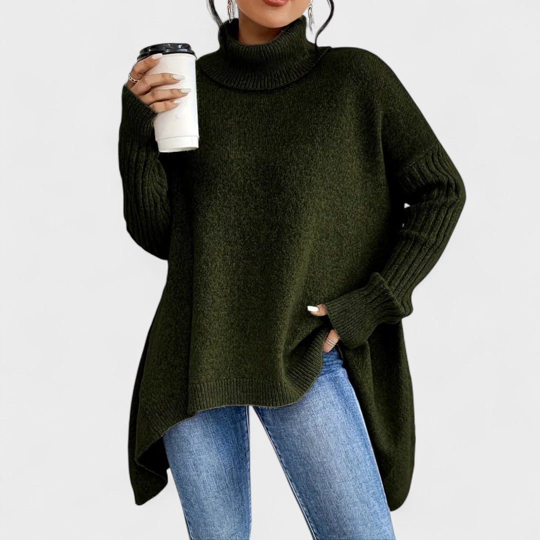 Adela™ | Pull Long Col Montant
