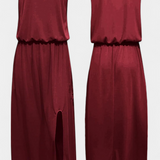 Robe Dianne sans manches avec fente sur le côté et coupe ample