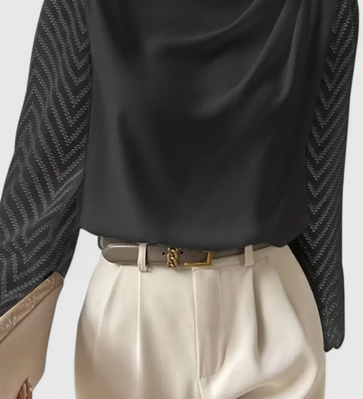 Blouse Élégante Zaraa avec Manches Transparentes