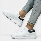 Baskets en cuir blanc