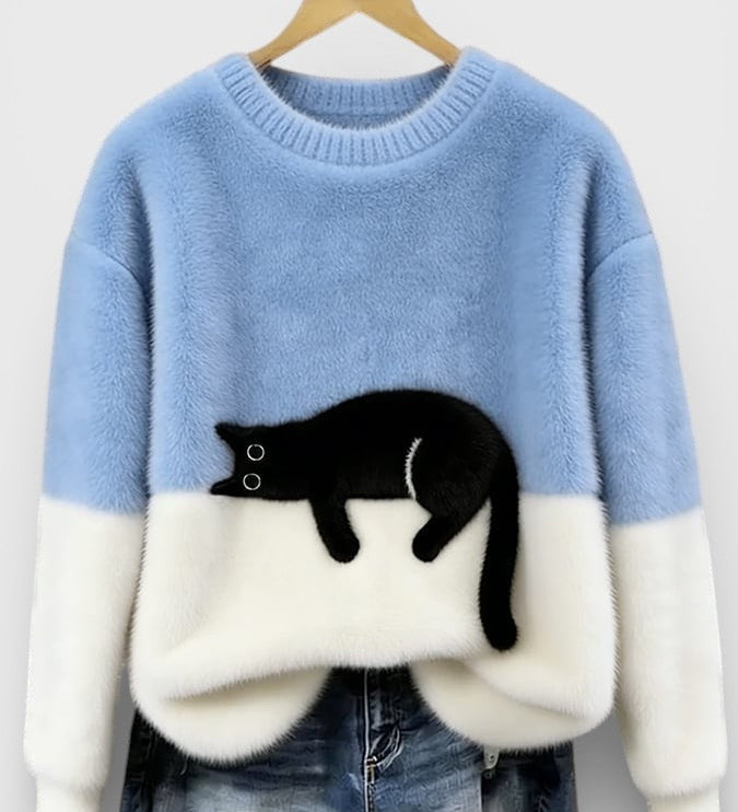 Luna™ | Sweat à capuche avec motif de chat