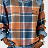 Marta™ | Sweatshirt avec Patches à Carreaux