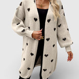 Nina™ | Cardigan Tricoté avec Cœurs