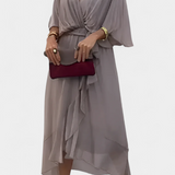 Robe Longue Luisa avec Décolleté en V et Coupe Flottante