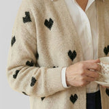 Nina™ | Cardigan Tricoté avec Cœurs