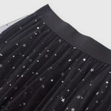 Jupe Colette en Sequins avec Ourlet Volant et Taille Haute
