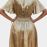 Robe Adalee pour Femmes avec Décolleté en V et Taille Croisée