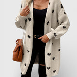 Nina™ | Cardigan Tricoté avec Cœurs