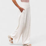 Susana™ | Pantalons larges en coton et lin