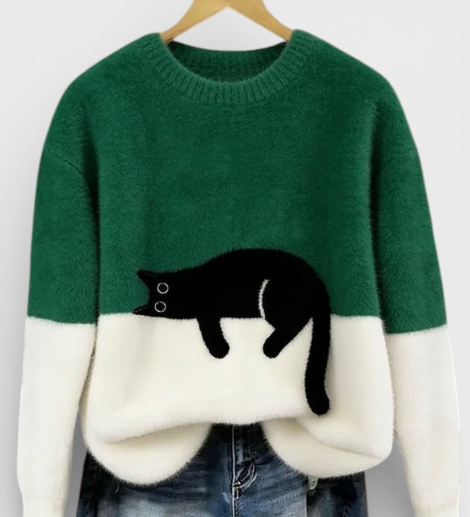 Luna™ | Sweat à capuche avec motif de chat