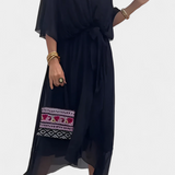 Robe Longue Luisa avec Décolleté en V et Coupe Flottante