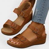 Sandales Orthopédiques en Cuir avec Talon