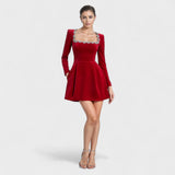Valeria™ | Robe courte en velours élégante