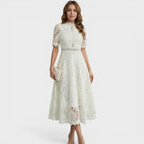 Camila™ | Robe Midi en Dentelle Élégante