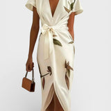 Elena™ | Robe portefeuille florale élégante