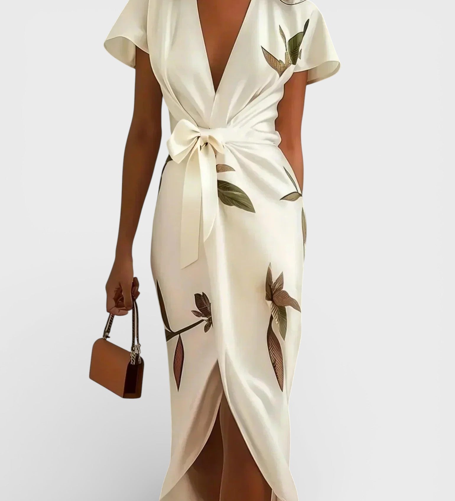 Elena™ | Robe portefeuille florale élégante