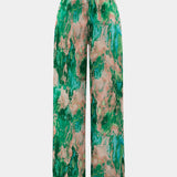 Pantalons droits taille haute Inna avec imprimé marbré