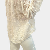 Chemise Prairie en Dentelle Brodée