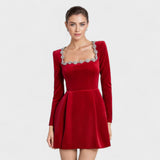 Valeria™ | Robe courte en velours élégante