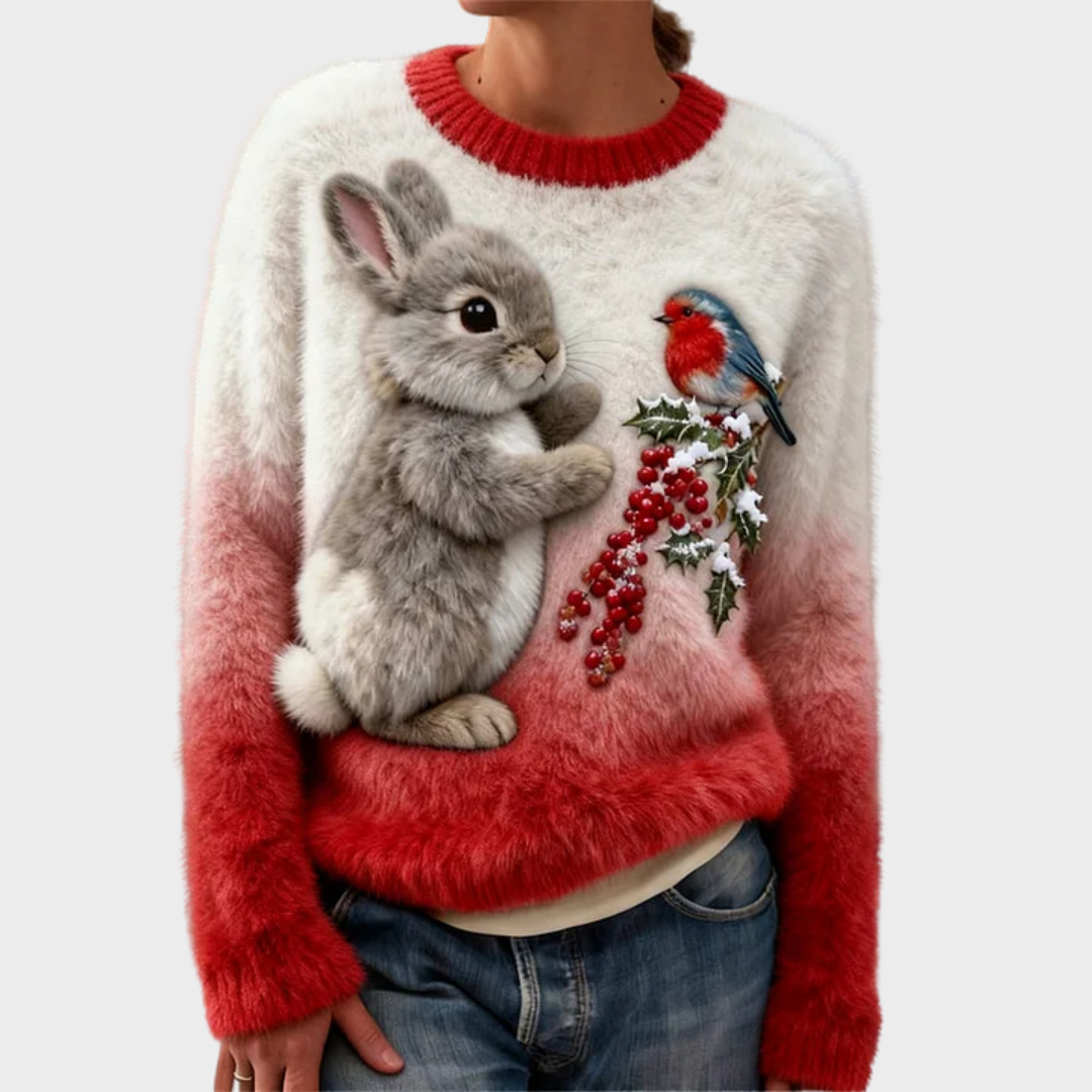 Teresa™ | Pull de Noël Doux avec Lapin