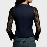 Elena™ | Blouse en Dentelle Élégante