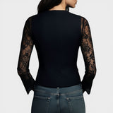 Elena™ | Blouse en Dentelle Élégante