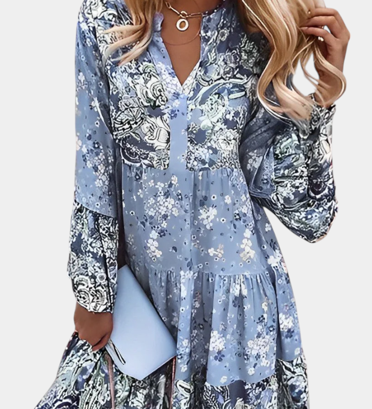 Robe Mini A-Ligne Florale Boho Vera