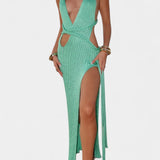 Robe Maxi avec Détail en Tricot Câblé Jamie