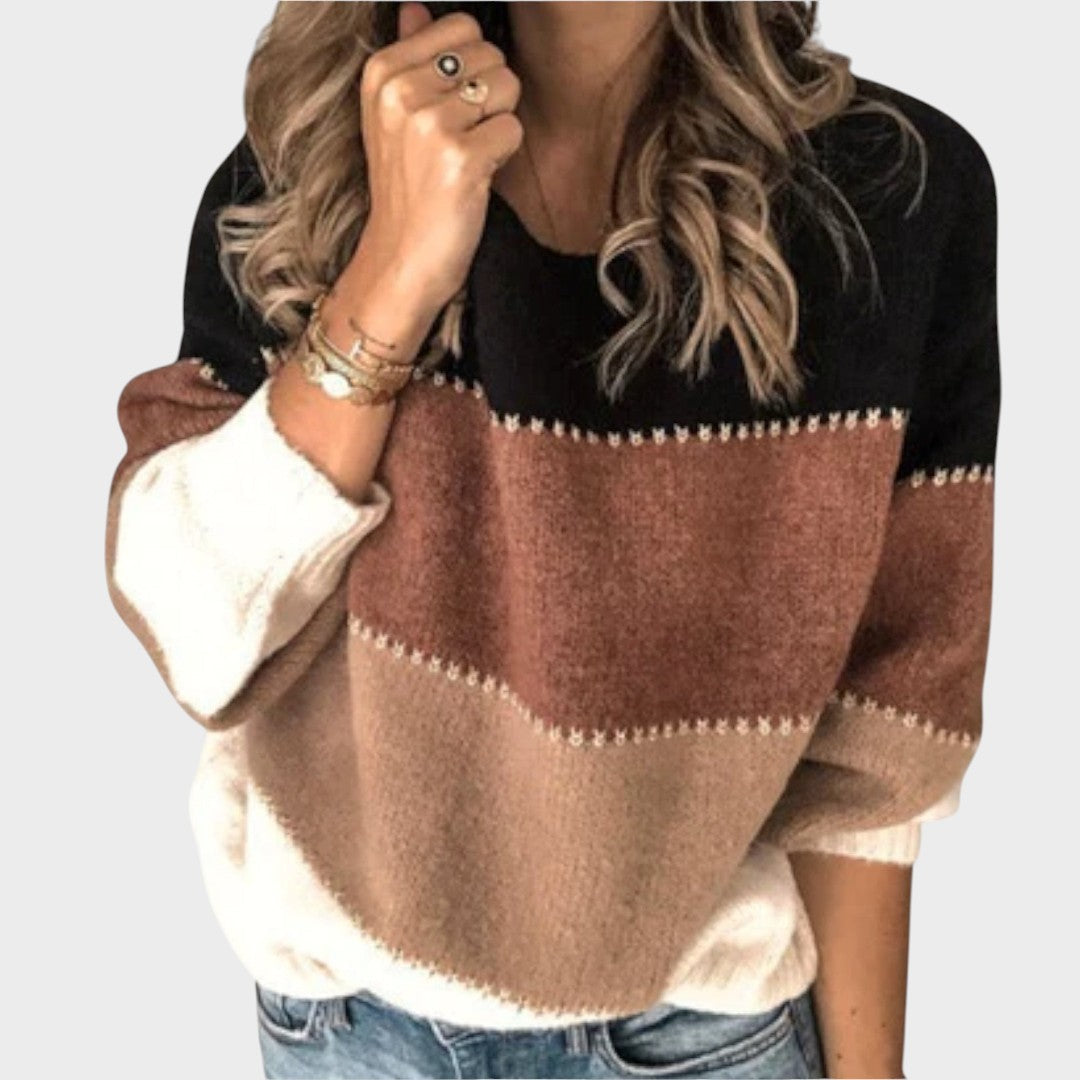 Marília™ | Pull en Tricot Rayé