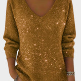Inés™ | Pull Festif avec Col en V