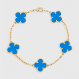 Bracelet en plaqué or avec motif de trèfle et élégance