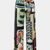 Pantalons droits taille haute Maple avec imprimé floral
