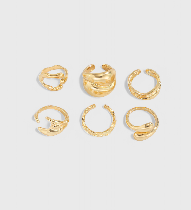 Bague Multi-Couche Irrégulière