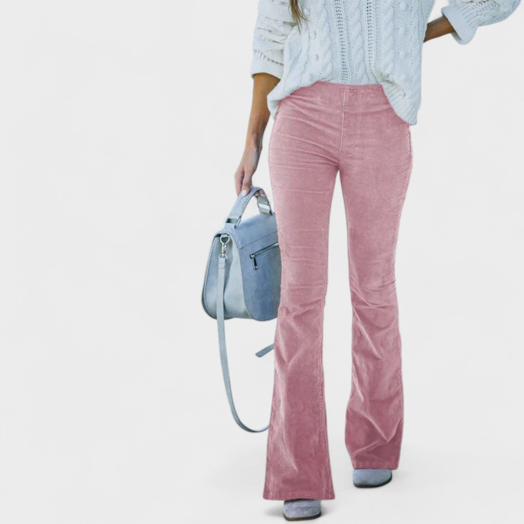 Adriana™ | Pantalon en velours côtelé évasé