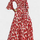Robe Florale de Mer avec Manches Décolleté