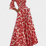 Robe Florale de Mer avec Manches Décolleté