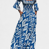 Robe Florale de Mer avec Manches Décolleté