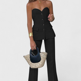 Ensemble Paesha Décontracté Sans Manches avec Pantalon Large