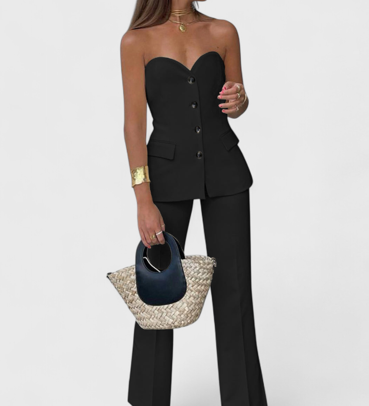 Ensemble Paesha Décontracté Sans Manches avec Pantalon Large