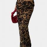 Jupe Maxi Slim Imprimé Léopard Elena