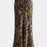Jupe Maxi Slim Imprimé Léopard Elena