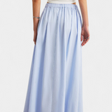 Jupe en coton Yora A-Line avec taille élastique et poches