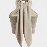 Top Lena avec dos croisé et nœud en style halter