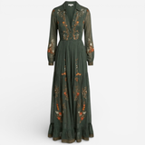 Lucía™ | Robe Maxi à Manches Longues avec Ceinture